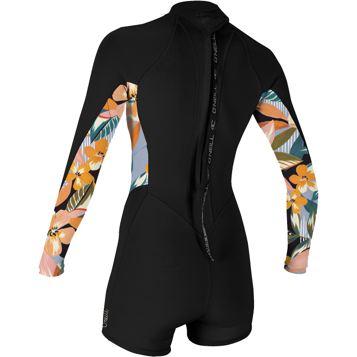 O'NEILL Women Bahia 2/1mm Long Sleeve Back Zip Shorty Wetsuit - shop.efoil.fun